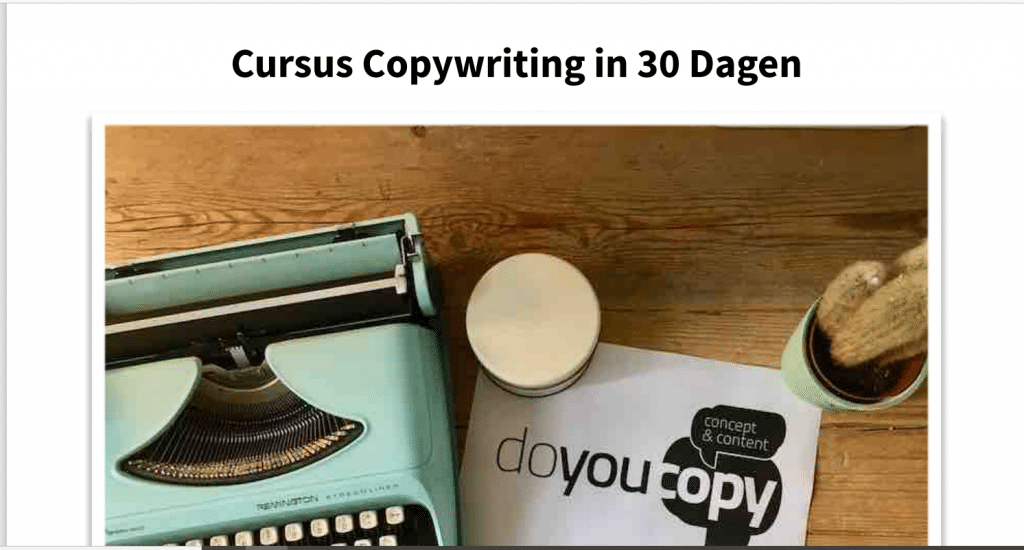 cursus copywriting in 30 dagen - review